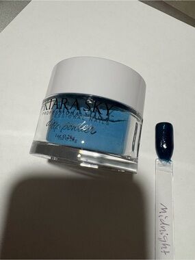 Kiara Sky Midnight in Paris blue dip nail powder